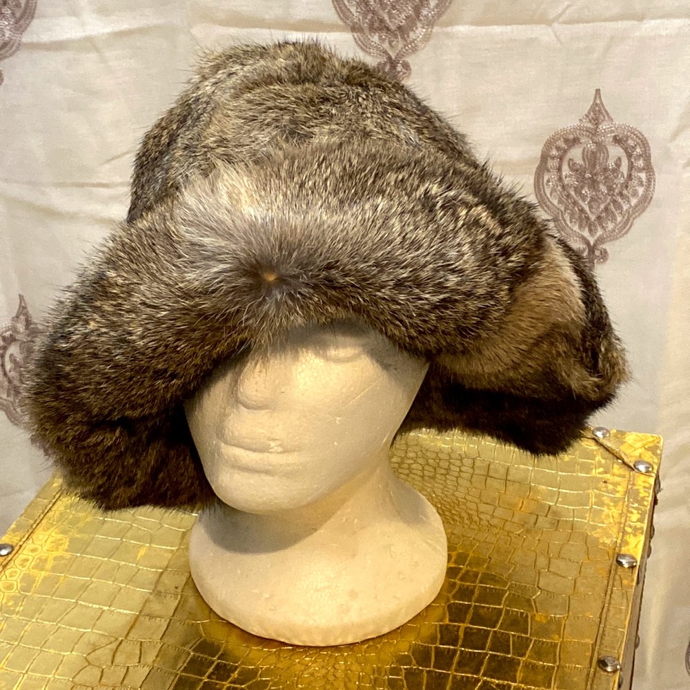 FUR HAT OS LINED 14” Diameter